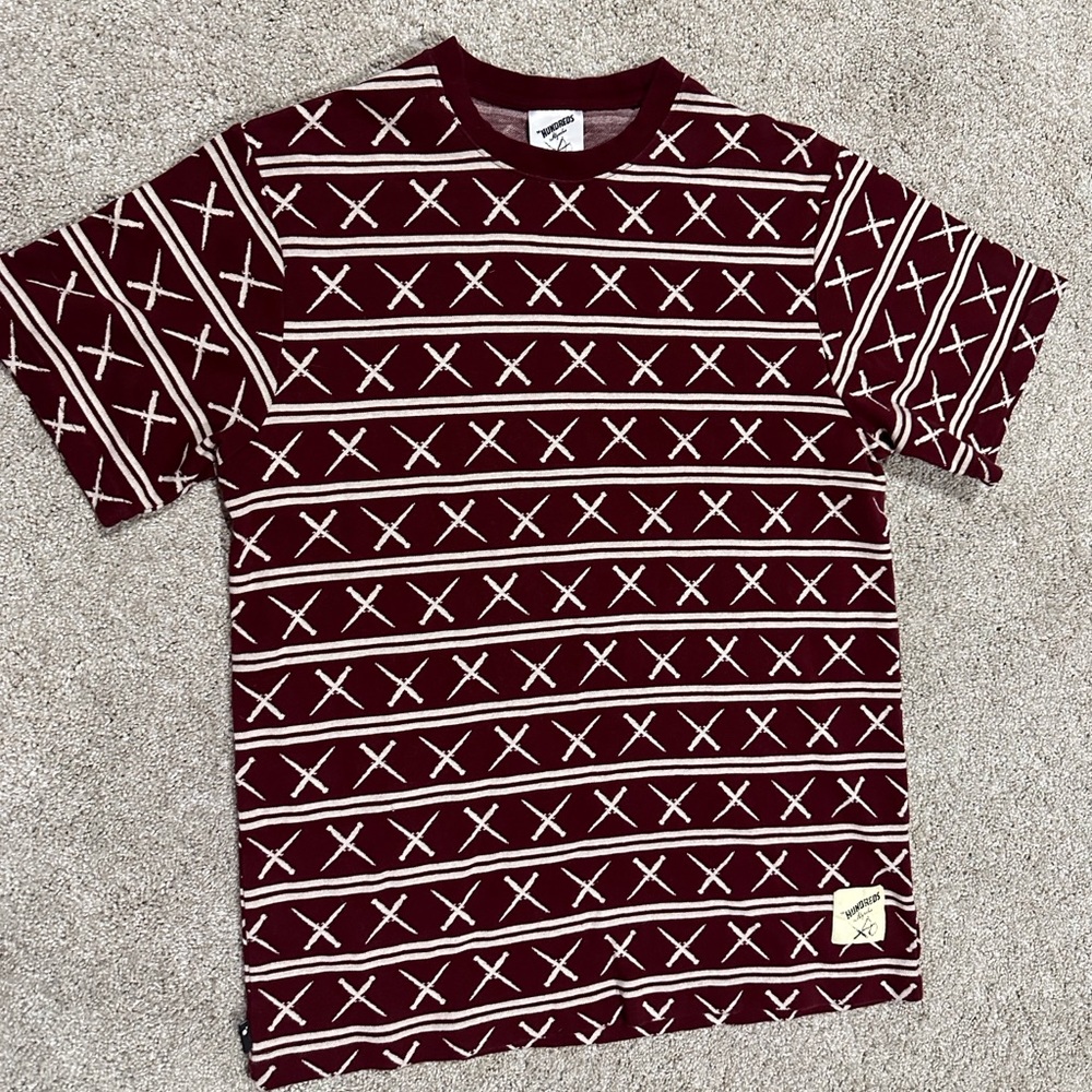The Hundreds burgundy t shirt